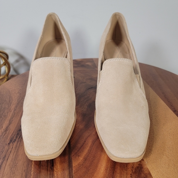 Joie Tan Block Heel Loafers Size 8 Classic Heels - Picture 9 of 15